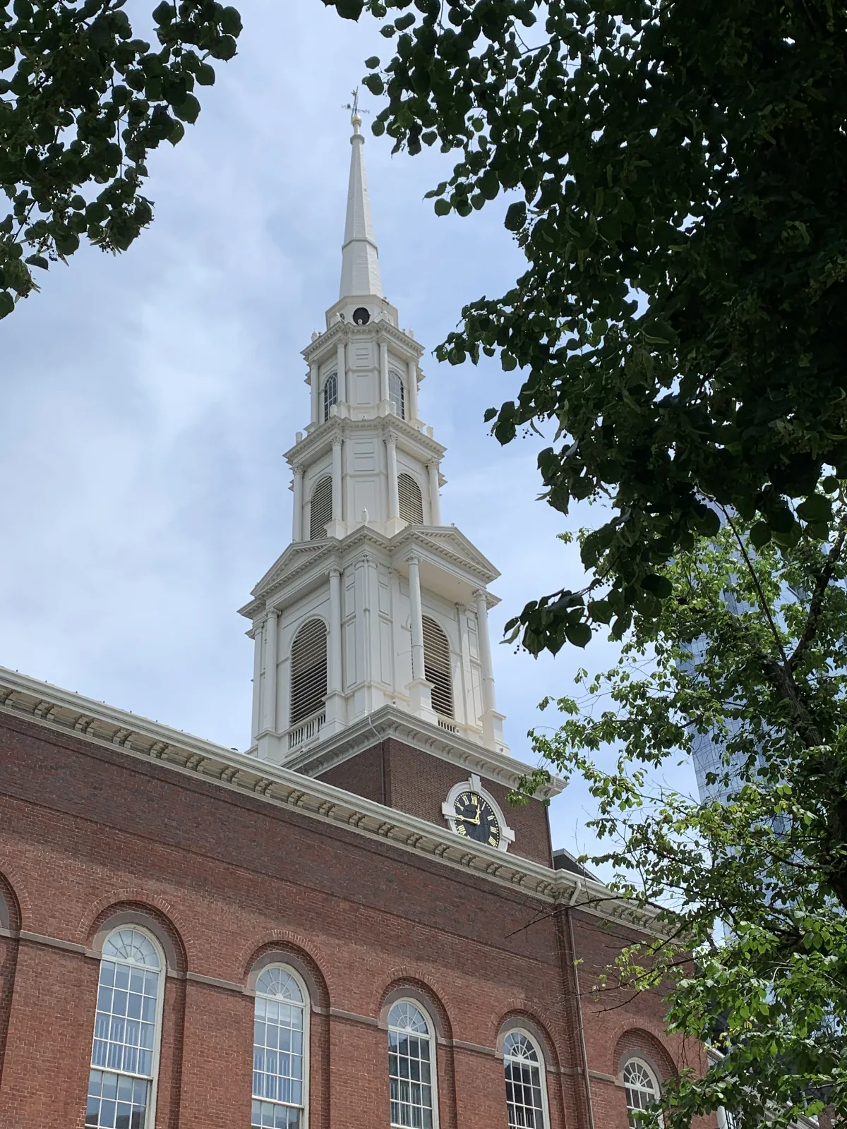clock tower in colonial building